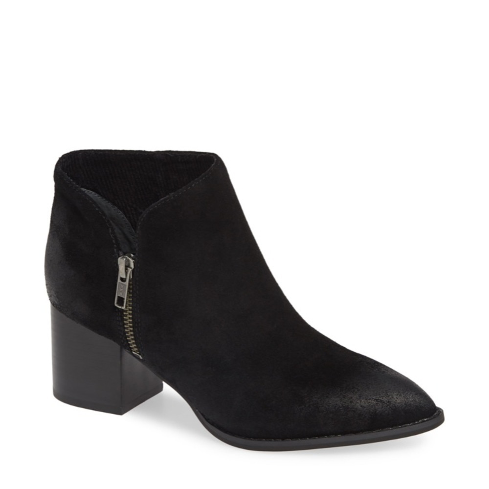 - NWOB Seychelles Black Suede Leather Chaparral Boot Side-Zip